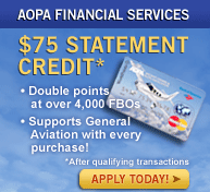 $75 statement credit - AOPA WorldPoints MasterCard
